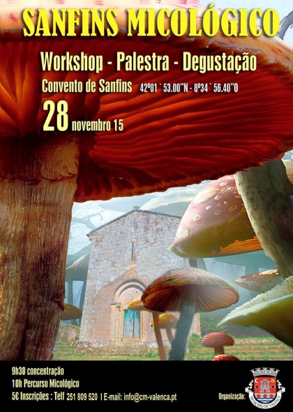 Valença: Convento de Sanfins recebe atividade micológica no próximo dia 28