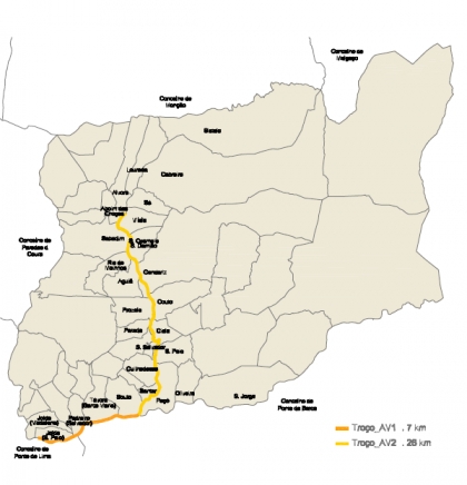 Ecovia nasce ao longo das margens do rio Vez e Lima