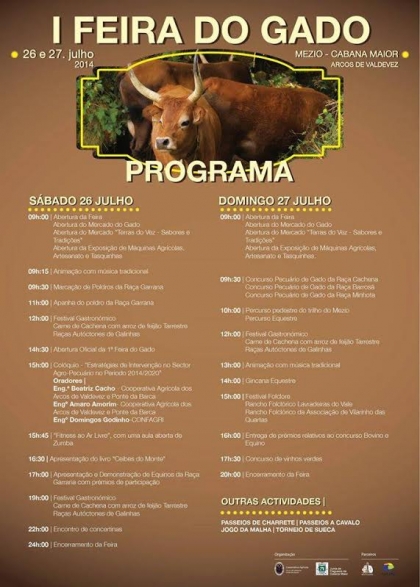 Arcos: Porta do Mezio recebe 1ª Feira do Gado no próximo fim-de-semana